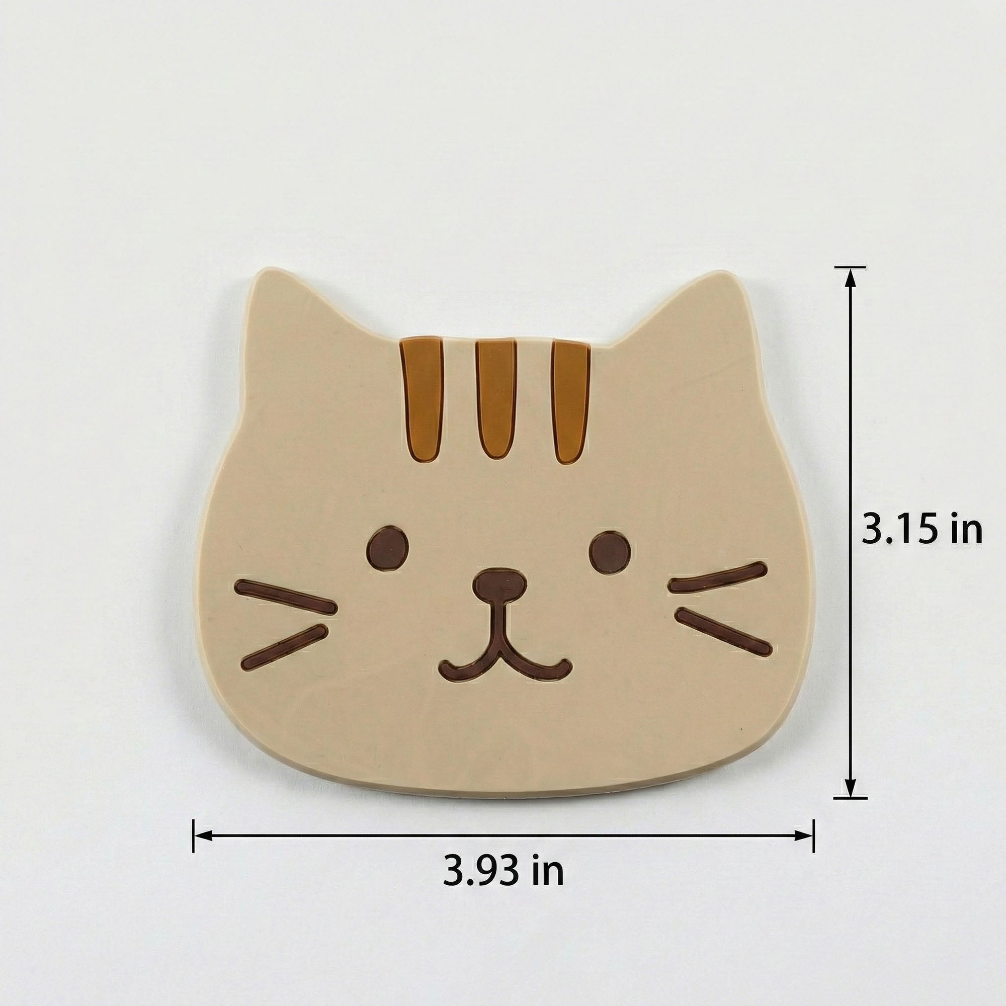 Anna-Kaci 4-PC Cat Face Coaster Cute Non Slip Drink Table Protector