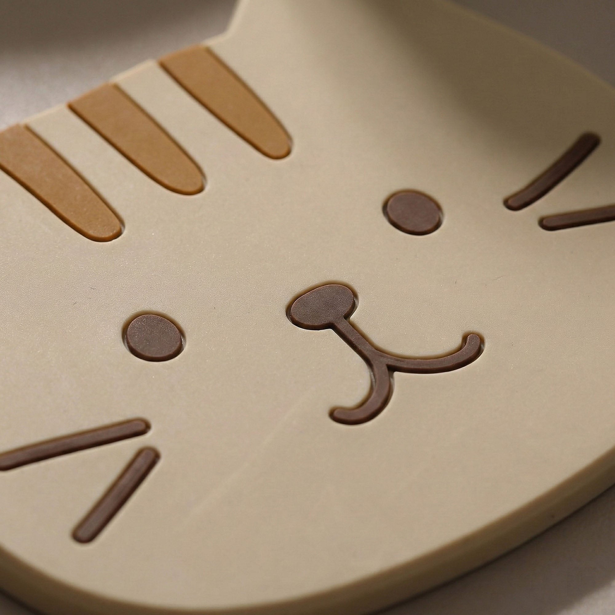 Anna-Kaci 4-PC Cat Face Coaster Cute Non Slip Drink Table Protector