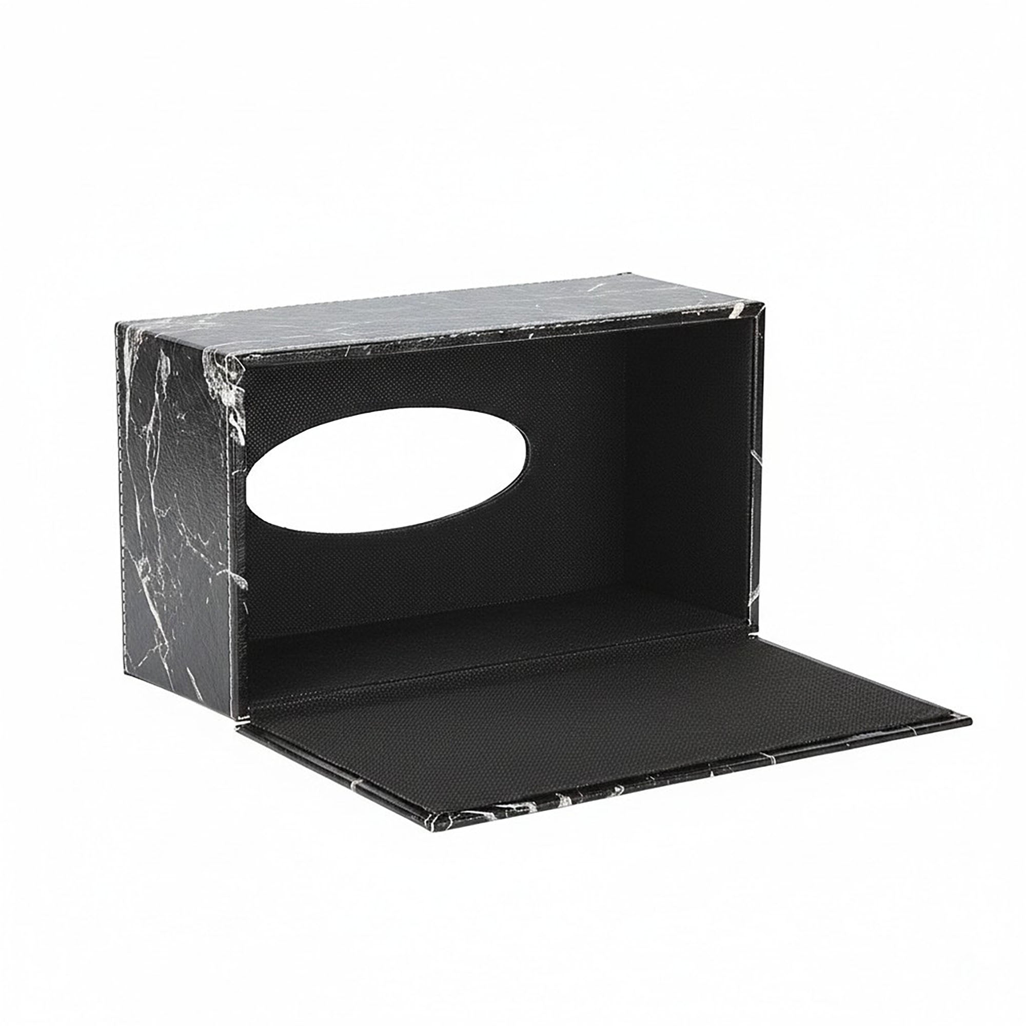 Anna-Kaci Faux Marble Leatherette Tissue Holder Rectangular Box Cover