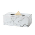Anna-Kaci Faux Marble Leatherette Tissue Holder Rectangular Box Cover