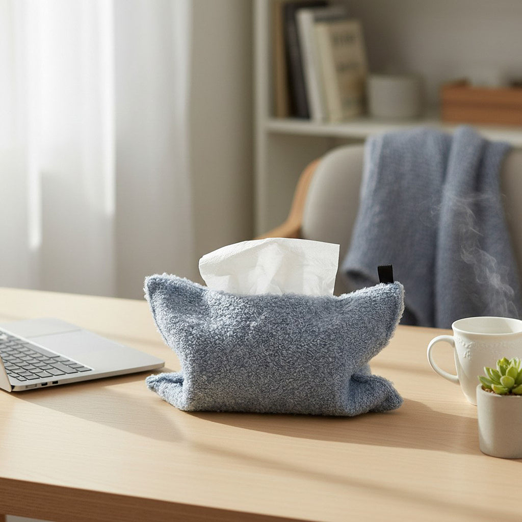Anna-Kaci Soft Boucl¨¦ Fabric Tissue Holder Lightweight Decorative Cover