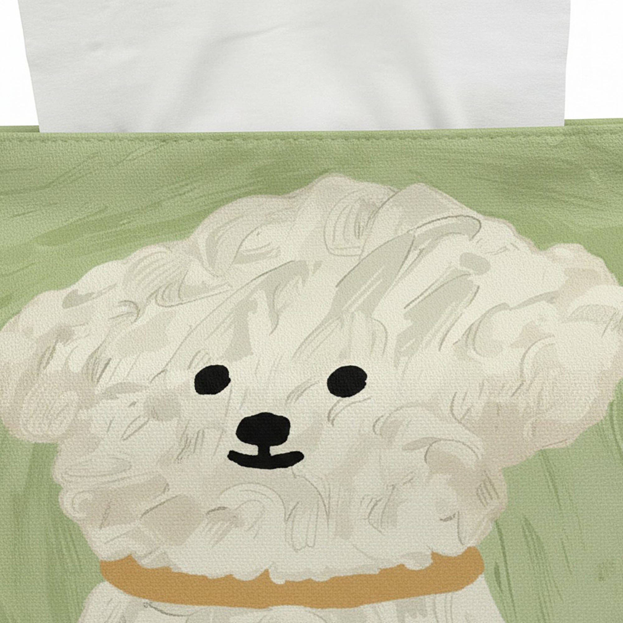 Anna-Kaci 3-piece Illustrated Dog Fabric Tissue Holder Decorative Soft Cover