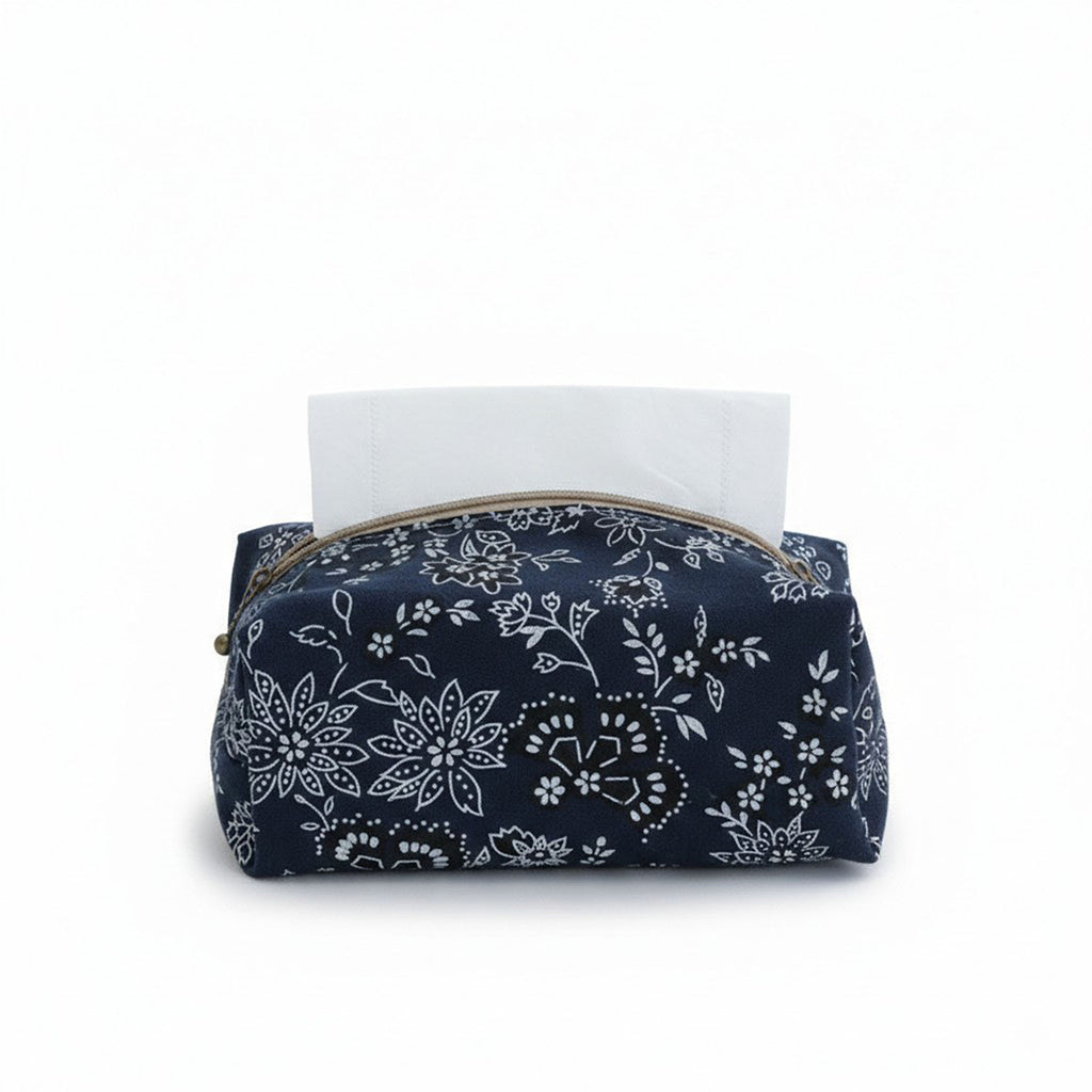 Anna-Kaci Floral Fabric Tissue Holder with Zippered Soft Cover