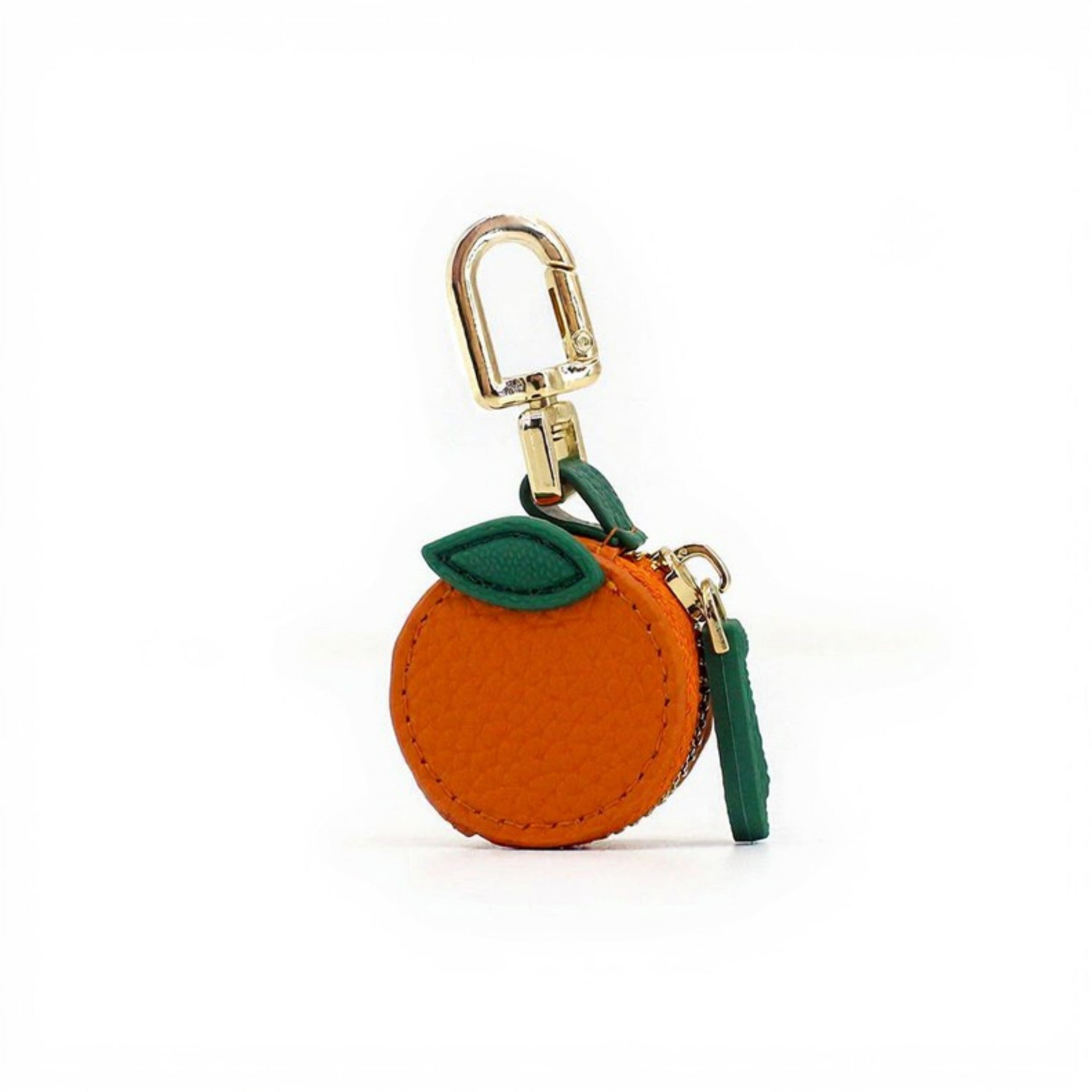 Anna-Kaci Mini Round Coin Pouch Keychain with Zipper Closure and Clip Attachment