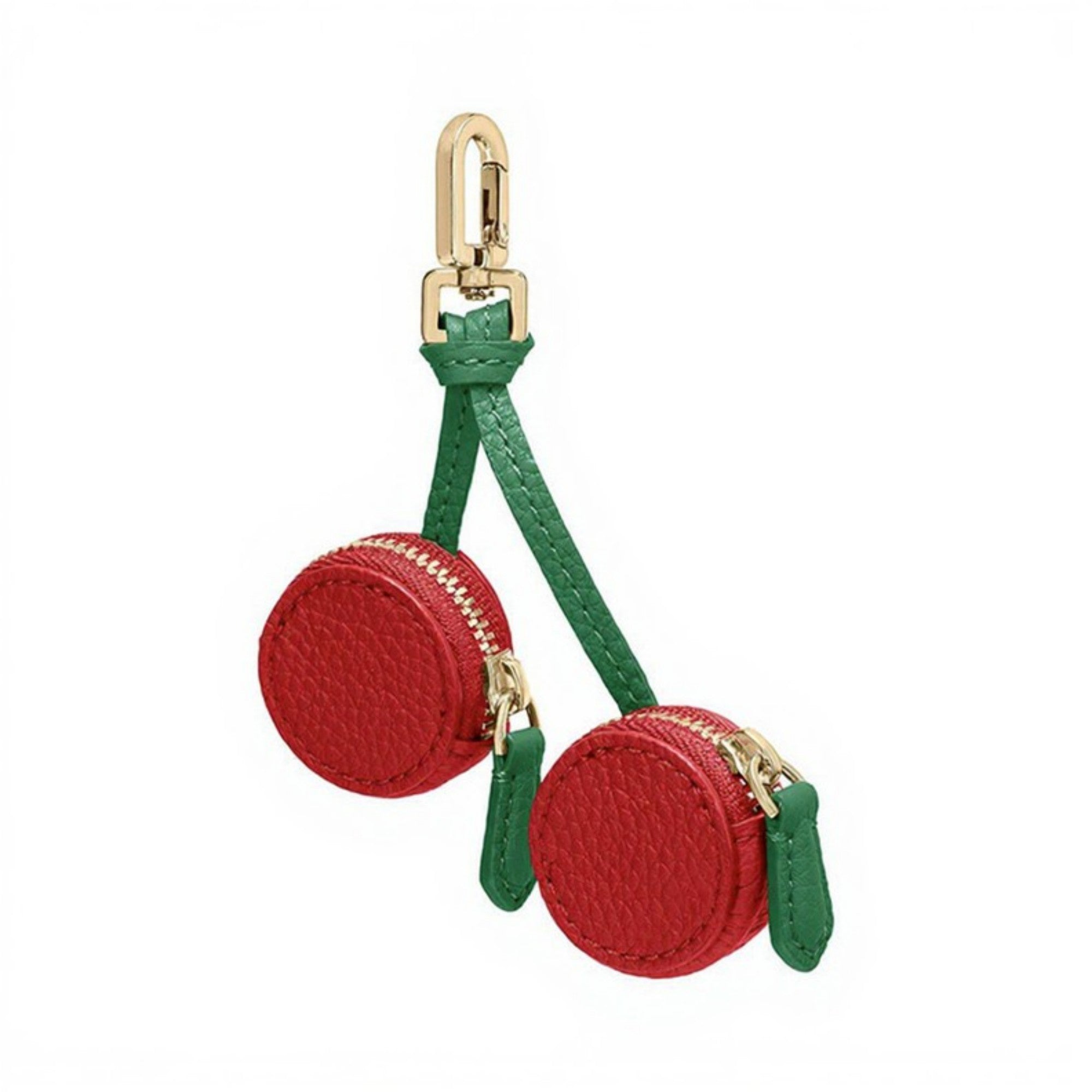 Anna-Kaci Mini Round Coin Pouch Keychain with Zipper Closure and Clip Attachment