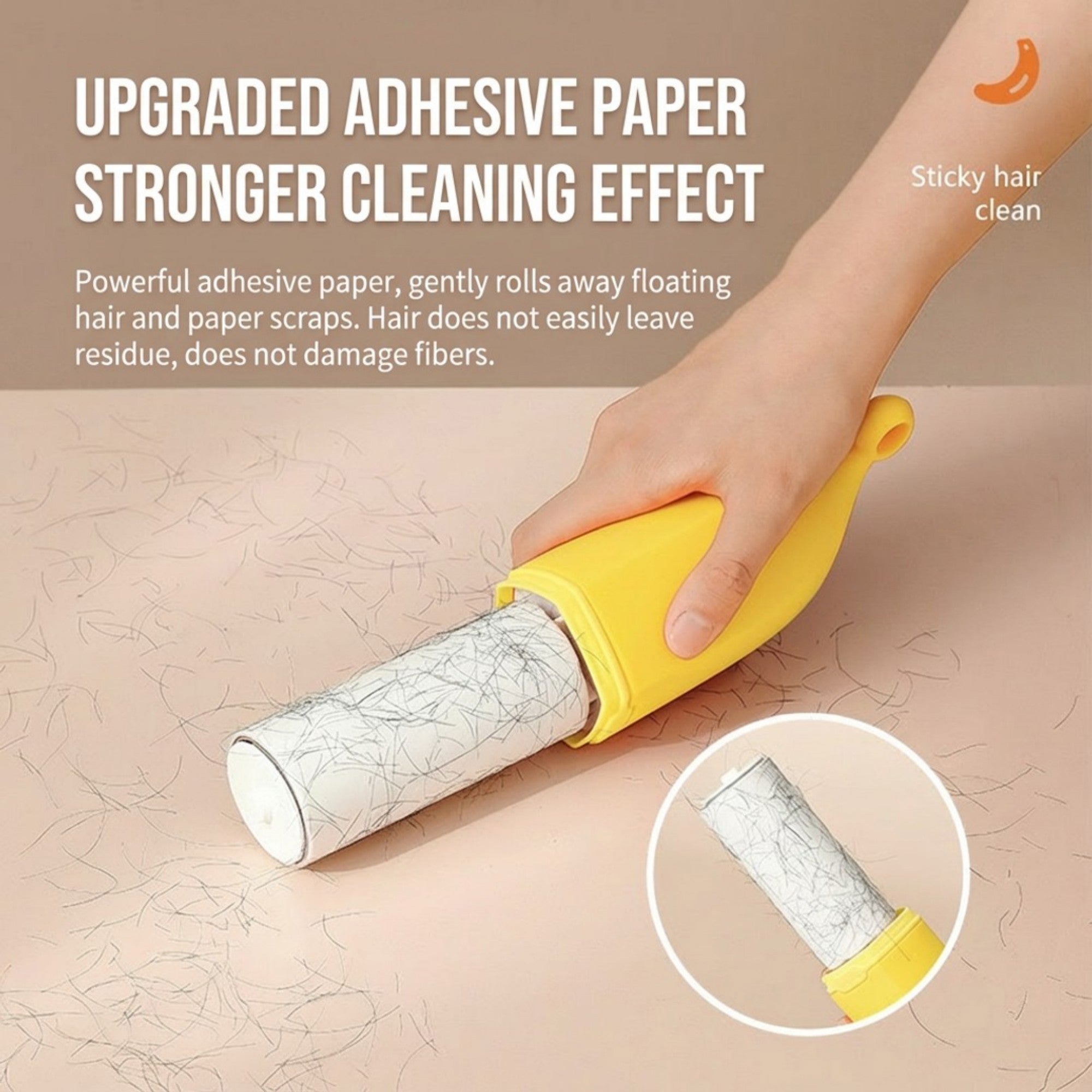 Anna-Kaci 2 Piece Lint Roller Set with Adhesive Sheets for Pet Hair Dust and Lint Removal