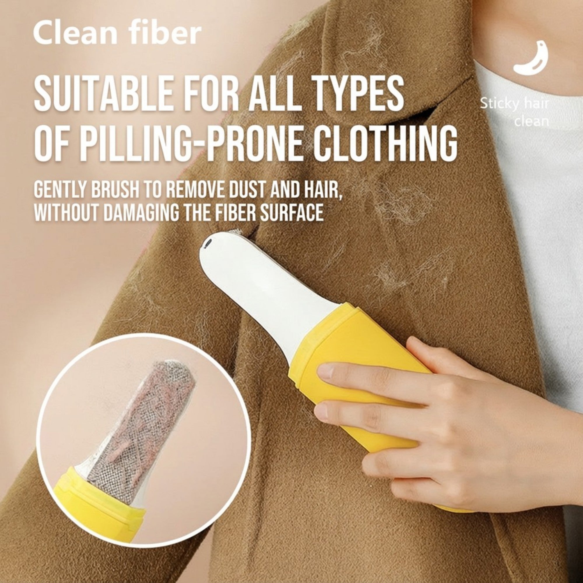 Anna-Kaci 2 Piece Lint Roller Set with Adhesive Sheets for Pet Hair Dust and Lint Removal