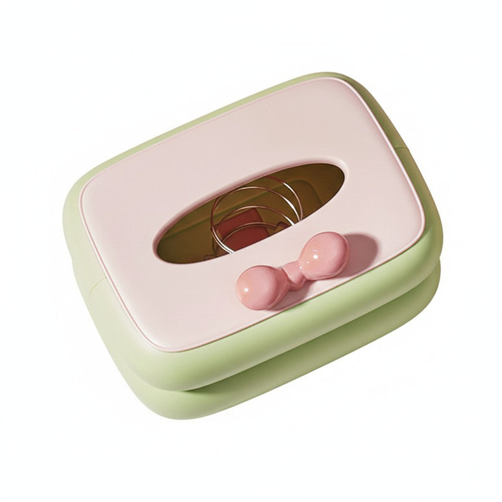 Anna-Kaci Decorative Soft Touch Tissue Box Cover with Rounded Design