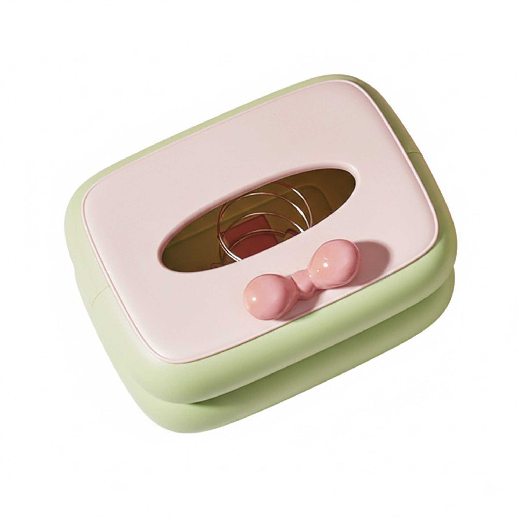 Anna-Kaci Decorative Soft Touch Tissue Box Cover with Rounded Design
