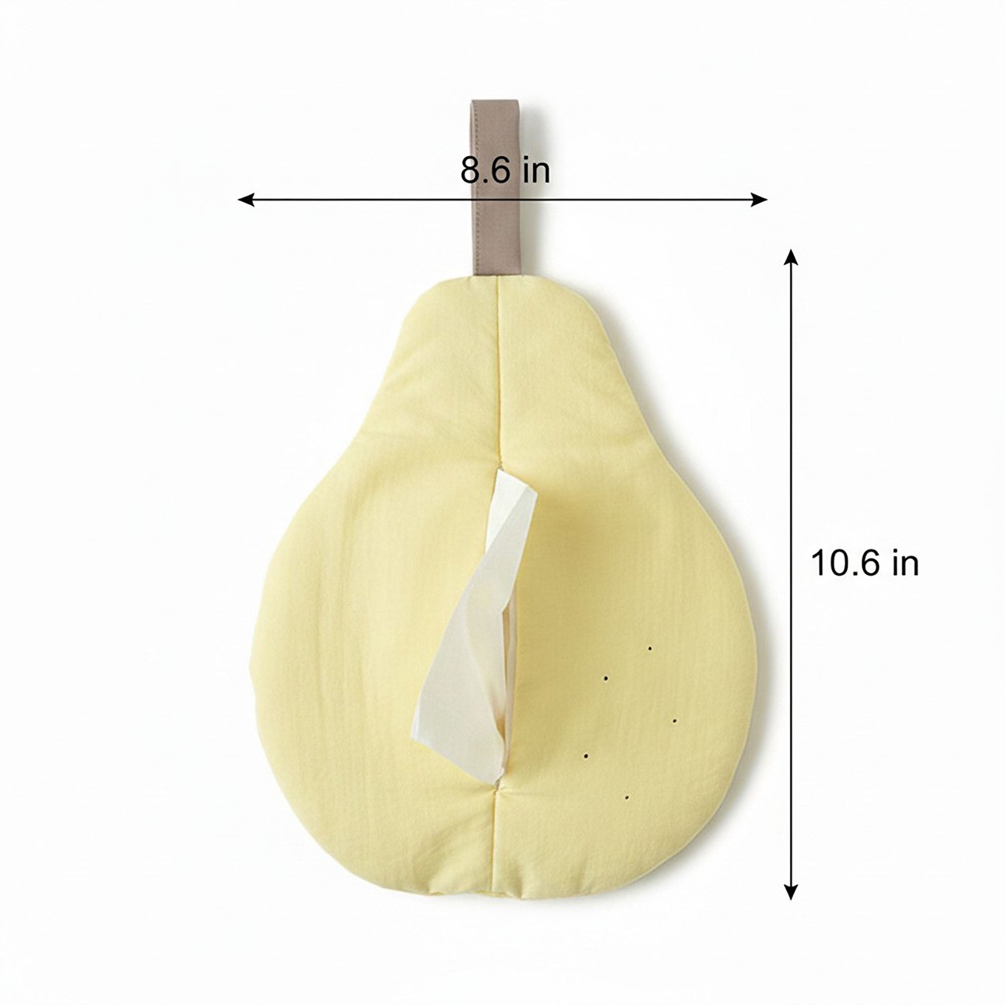 Anna-Kaci Decorative Pear Shaped Fabric Tissue Holder with Hanging Loop