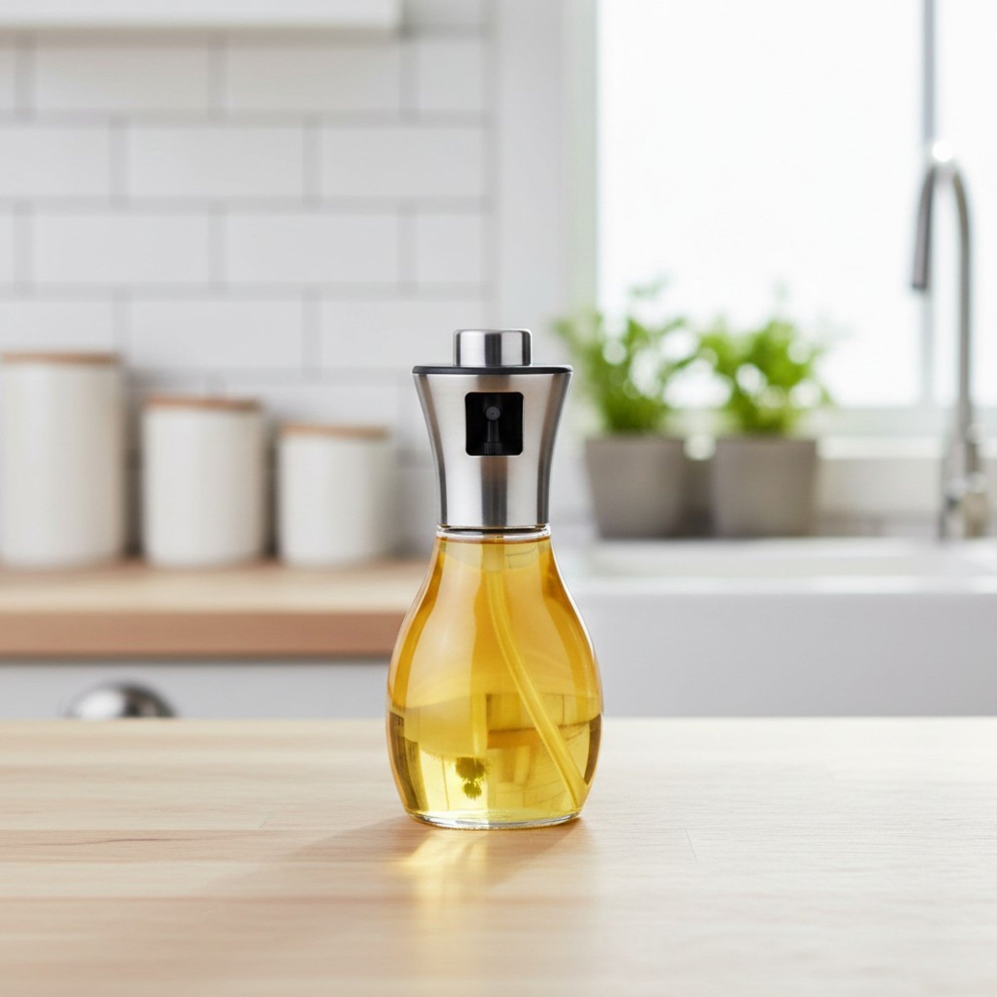 Anna-Kaci Oil Sprayer Bottle for Cooking with Fine Mist Spray Pump and Glass Container