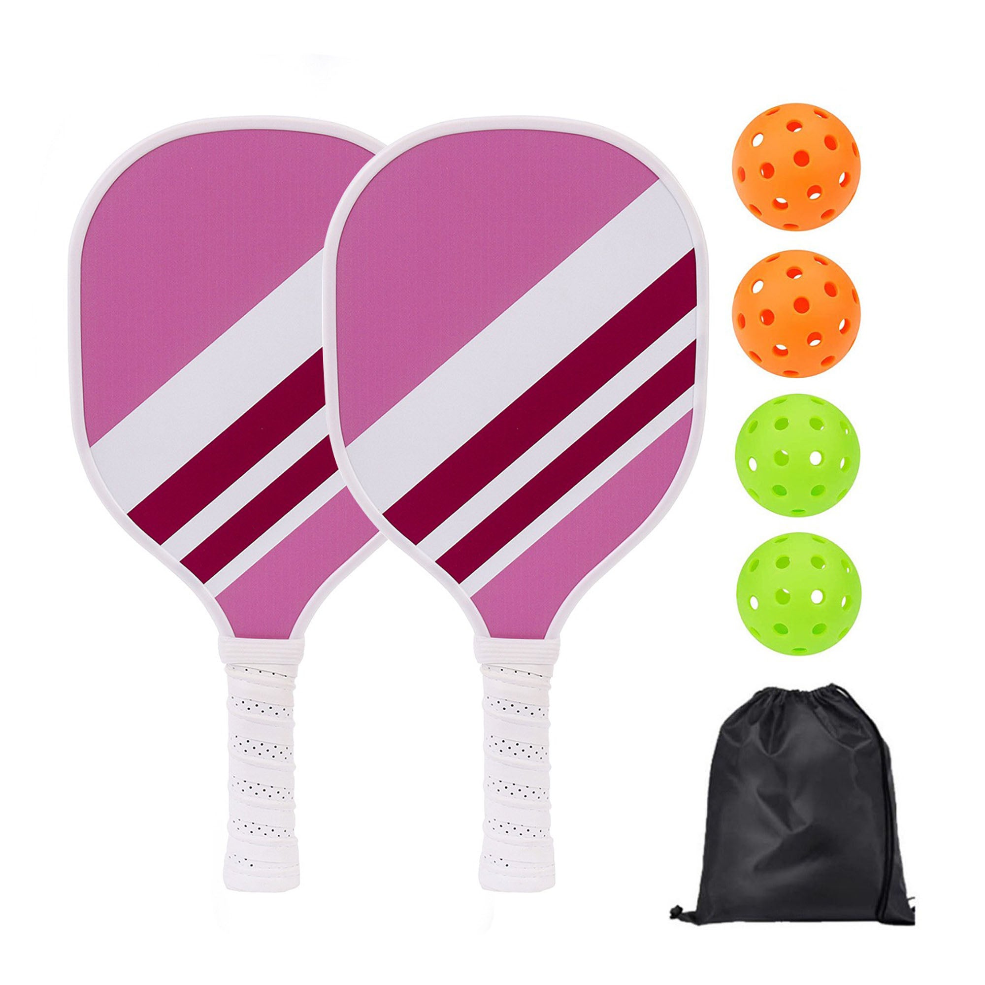 Anna-Kaci Pickleball Paddle Set 2 Pack Lightweight Rackets for Indoor Outdoor Play