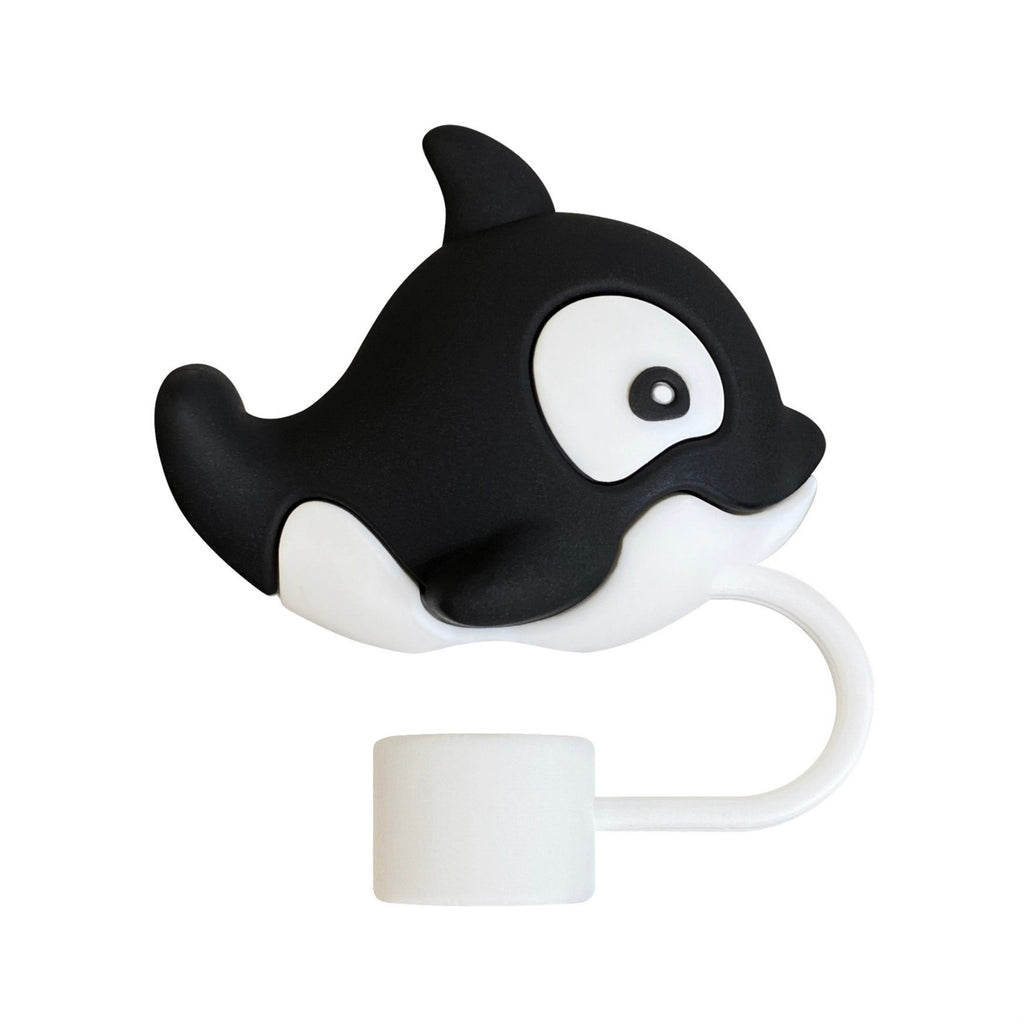 Anna-Kaci Whale Straw Cover Set 5 Pack Silicone Tumbler Straw Cap Reusable Decorative Drink Accessories