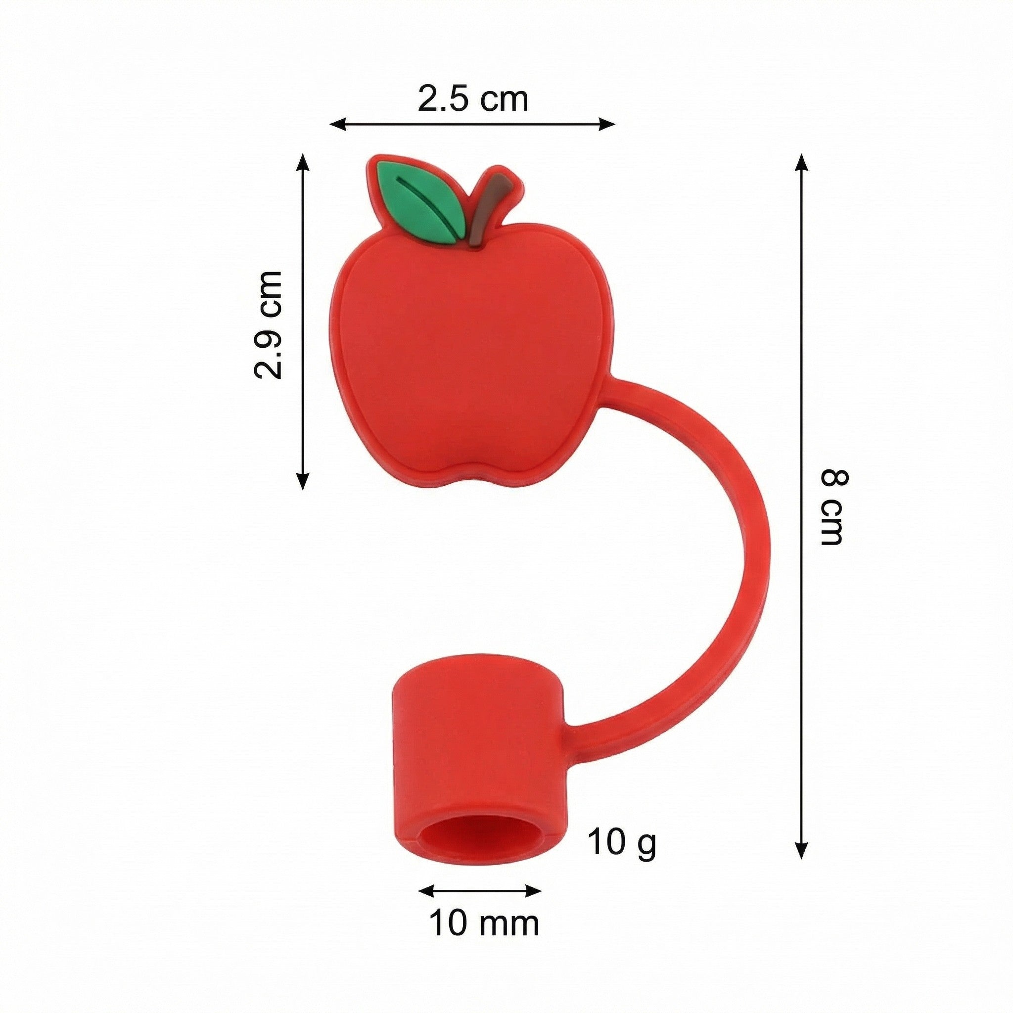 Anna-Kaci Silicone Straw Cover Caps 2 Pack Reusable Dust Proof Cute Drink Straw Toppers