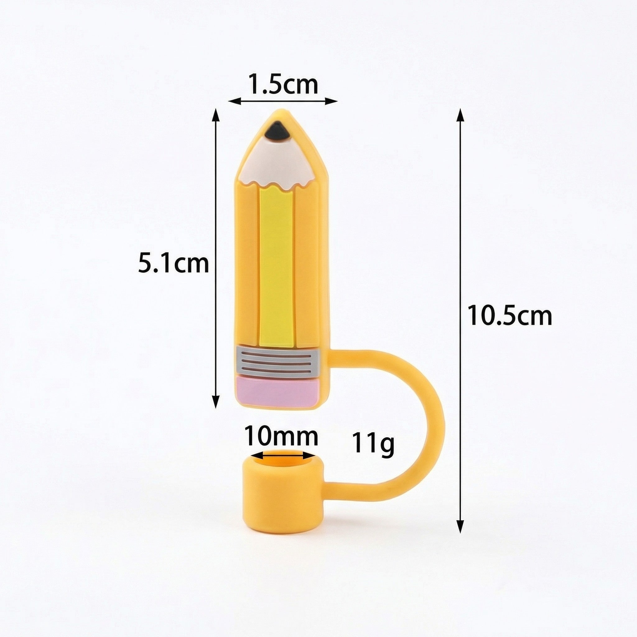 Anna-Kaci Silicone Straw Cover Caps 2 Pack Reusable Dust Proof Cute Drink Straw Toppers
