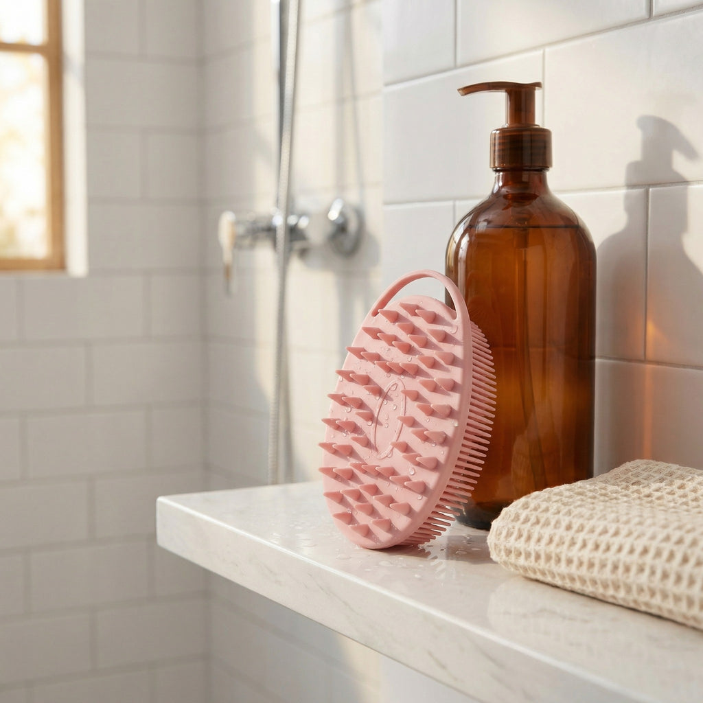 Anna-Kaci Silicone Body Scrubber Brush Soft Exfoliating Bath Brush Dual Sided Shower Scrubber