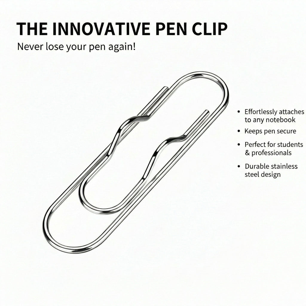 Anna-Kaci 5-Piece Stainless Steel Pen Clip Bookmark Holder for Notebooks Journals and Planners