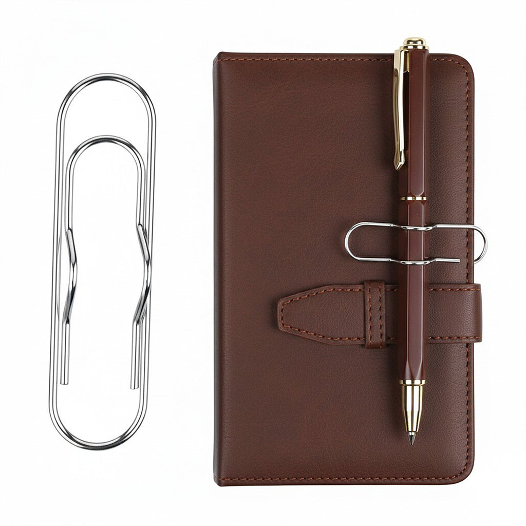 Anna-Kaci 5-Piece Stainless Steel Pen Clip Bookmark Holder for Notebooks Journals and Planners