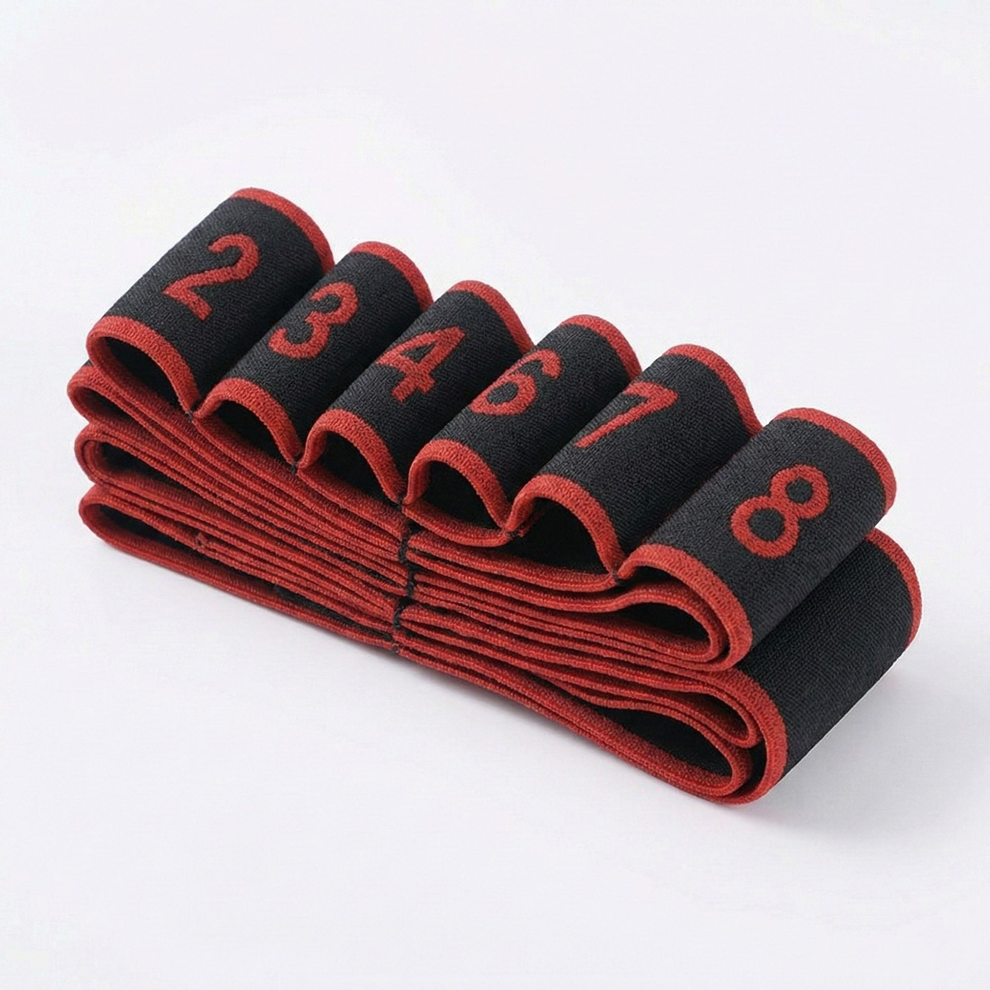 Anna-Kaci 2-PC Fabric Resistance Bands Set 8 Levels Booty Exercise Loop Bands