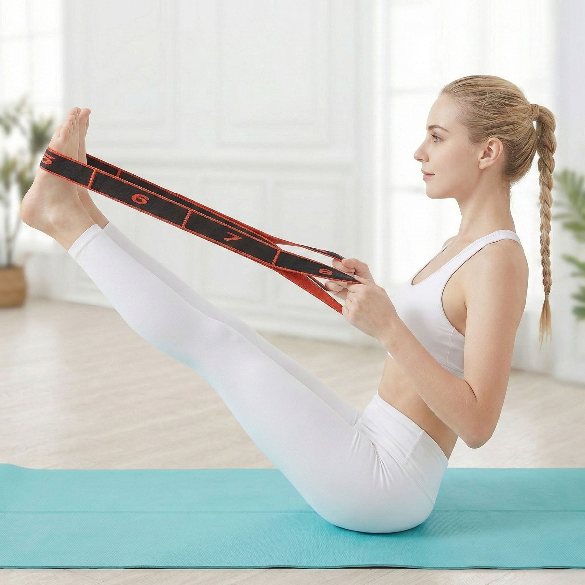 Anna-Kaci 2-PC Fabric Resistance Bands Set 8 Levels Booty Exercise Loop Bands