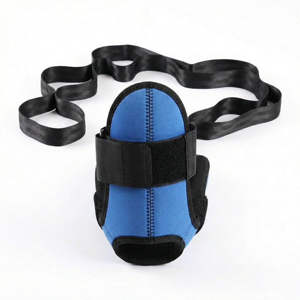 Anna-Kaci 2-PC Stretch Strap with Foot Support Adjustable Yoga Flexibility Band
