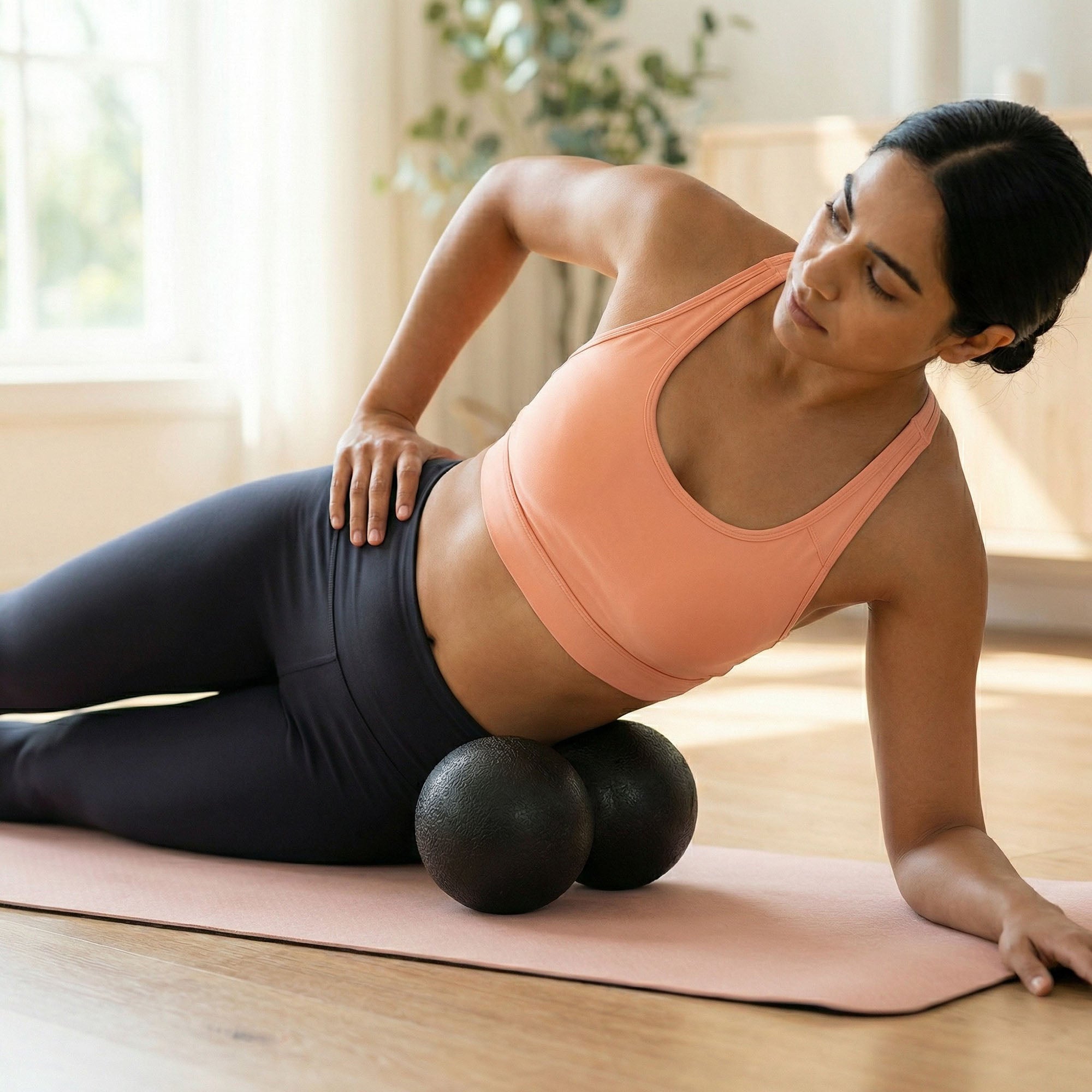 Anna-Kaci 2-PC Peanut Massage Ball for Deep Tissue Back and Foot Muscle Relief
