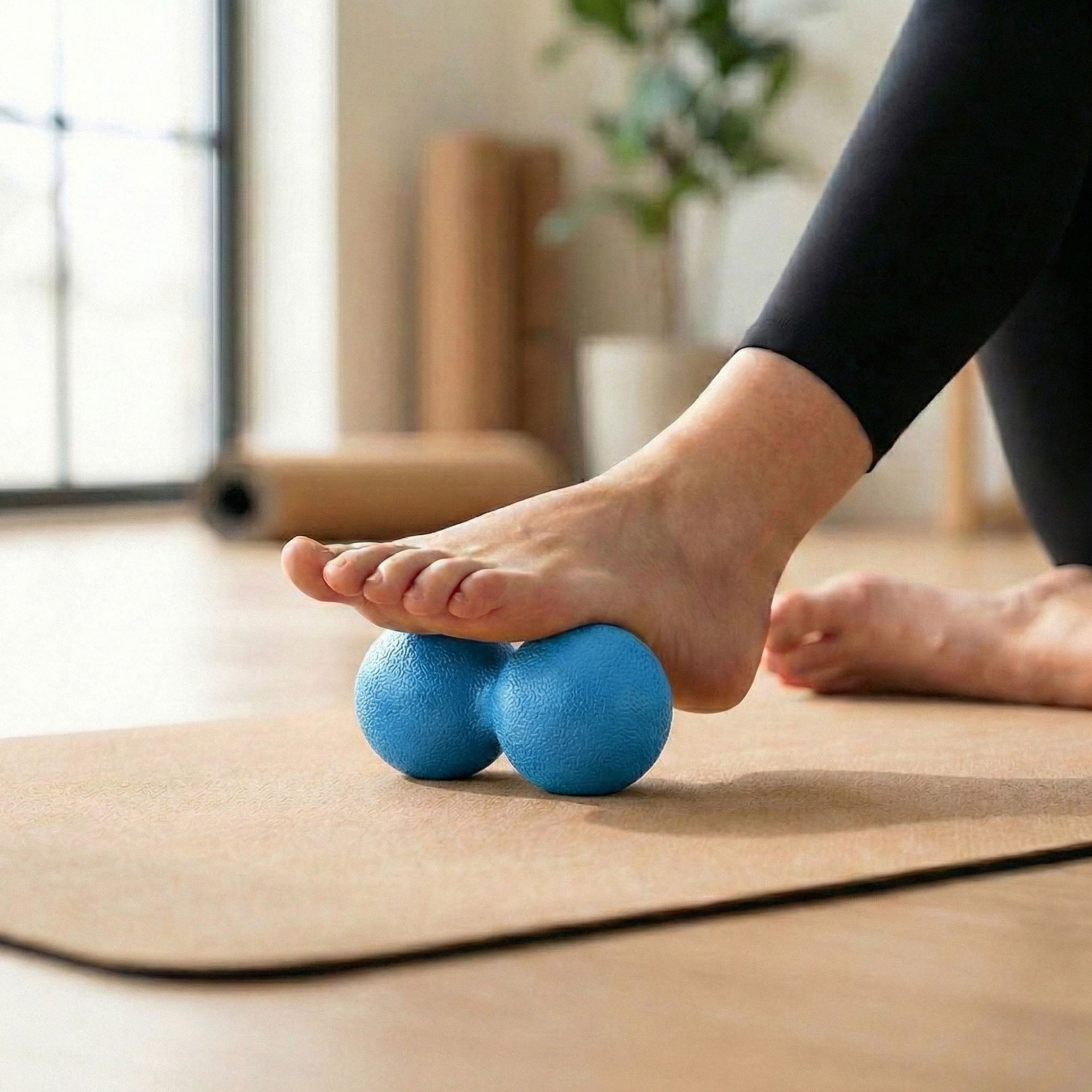 Anna-Kaci 2-PC Peanut Massage Ball for Deep Tissue Back and Foot Muscle Relief
