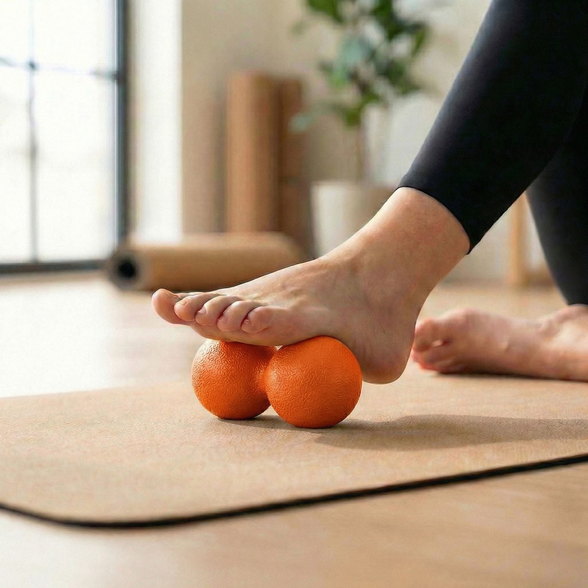Anna-Kaci 2-PC Peanut Massage Ball for Deep Tissue Back and Foot Muscle Relief