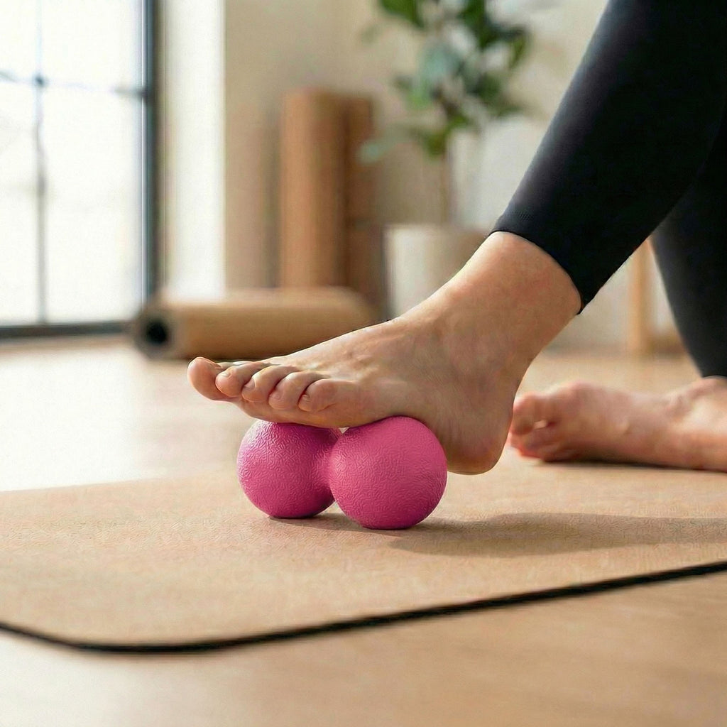 Anna-Kaci 2-PC Peanut Massage Ball for Deep Tissue Back and Foot Muscle Relief