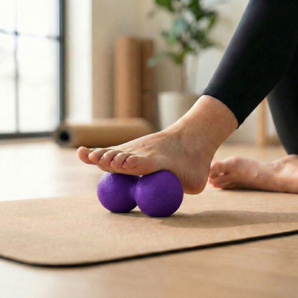 2-PC Peanut Massage Ball for Deep Tissue Back and Foot Muscle Relief