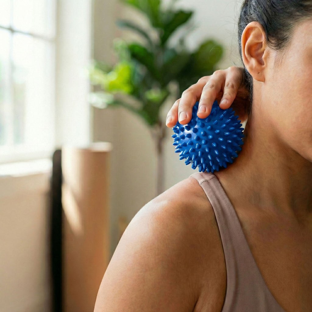 Anna-Kaci 4-PC Spiky Massage Ball for Muscle Relief and Trigger Point Therapy
