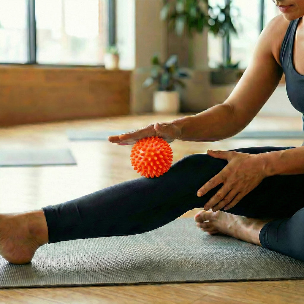 Anna-Kaci 4-PC Spiky Massage Ball for Muscle Relief and Trigger Point Therapy