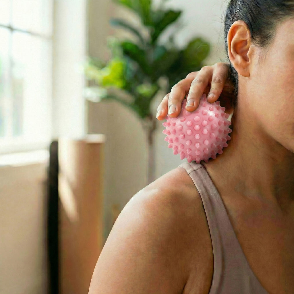 Anna-Kaci 4-PC Spiky Massage Ball for Muscle Relief and Trigger Point Therapy