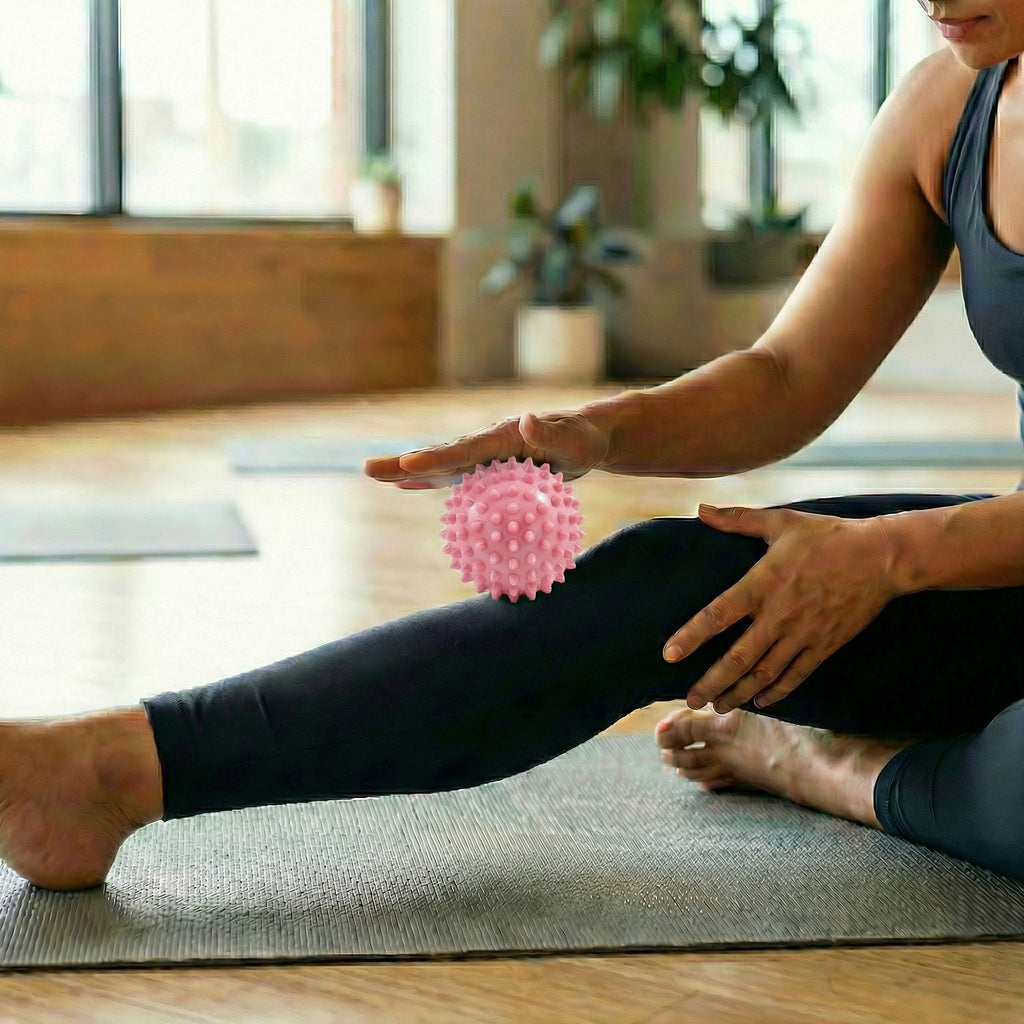 Anna-Kaci 4-PC Spiky Massage Ball for Muscle Relief and Trigger Point Therapy