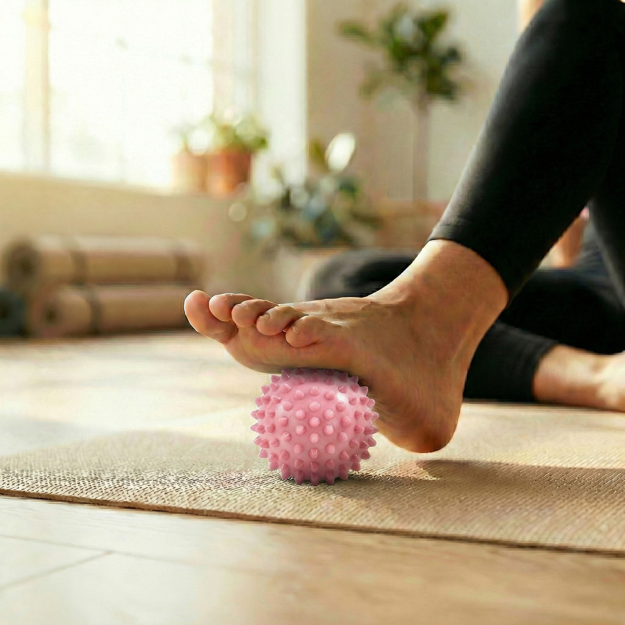 Anna-Kaci 4-PC Spiky Massage Ball for Muscle Relief and Trigger Point Therapy
