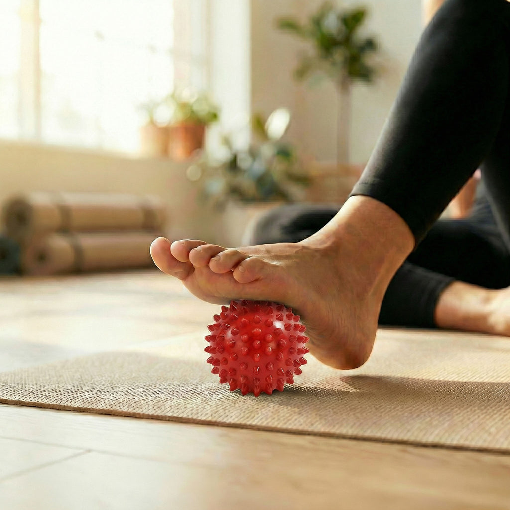 Anna-Kaci 4-PC Spiky Massage Ball for Muscle Relief and Trigger Point Therapy