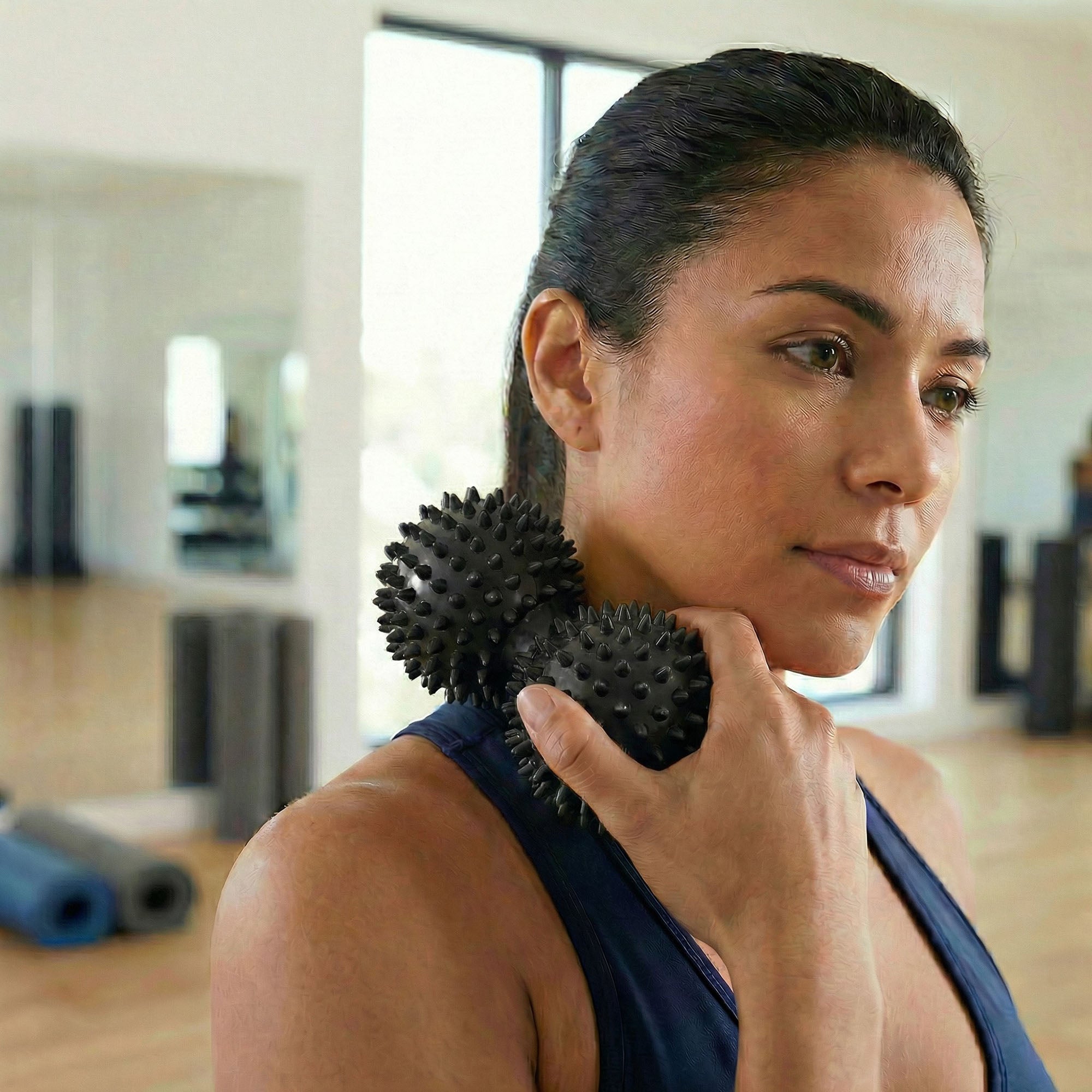 Anna-Kaci 4-PC Textured Peanut Massage Ball for Deep Tissue Spine and Muscle Relief