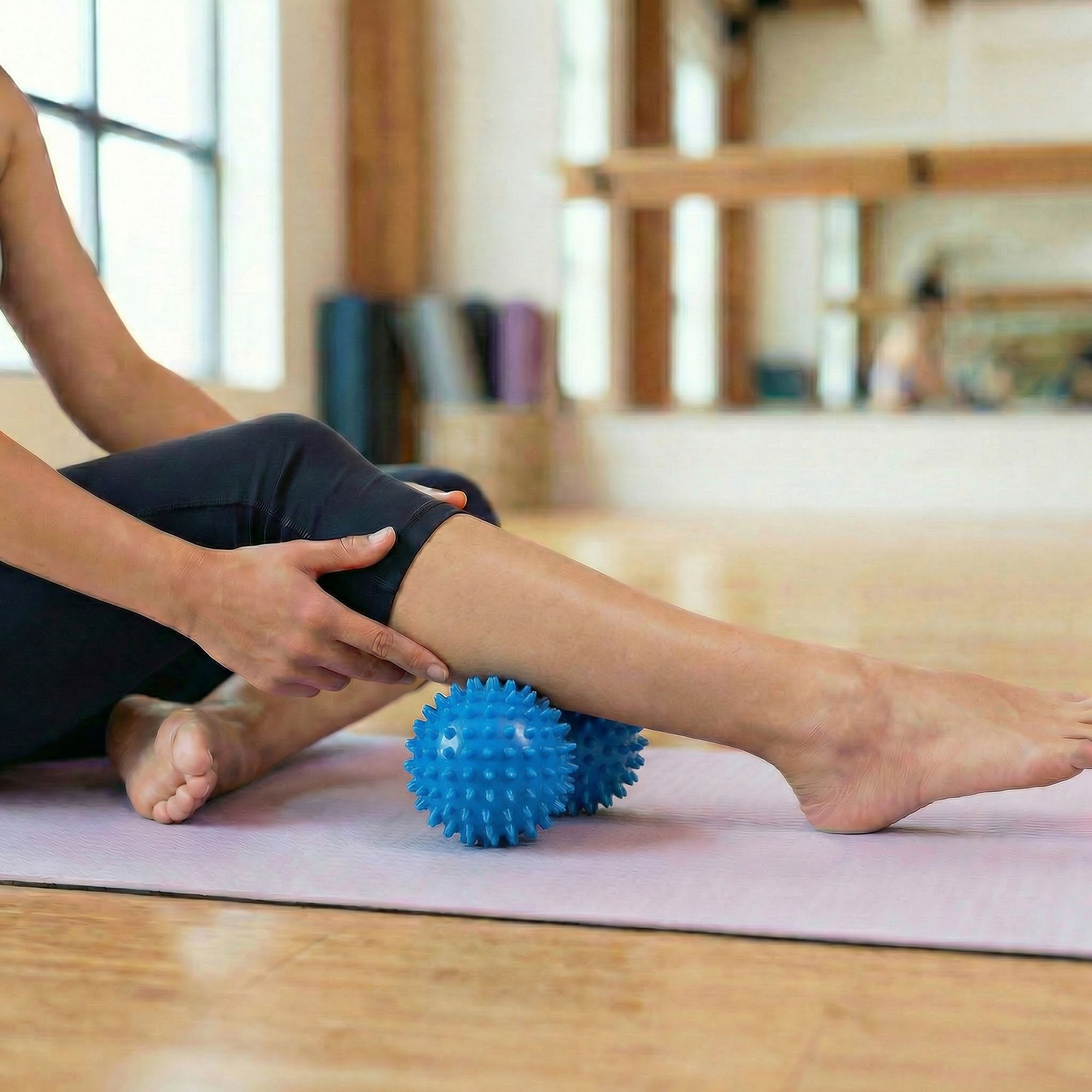 Anna-Kaci 4-PC Textured Peanut Massage Ball for Deep Tissue Spine and Muscle Relief