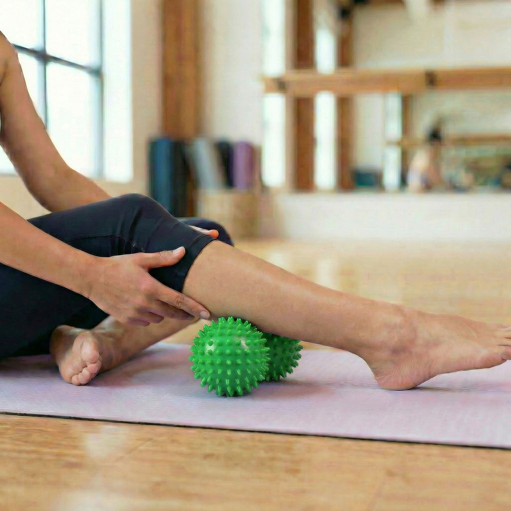 Anna-Kaci 4-PC Textured Peanut Massage Ball for Deep Tissue Spine and Muscle Relief