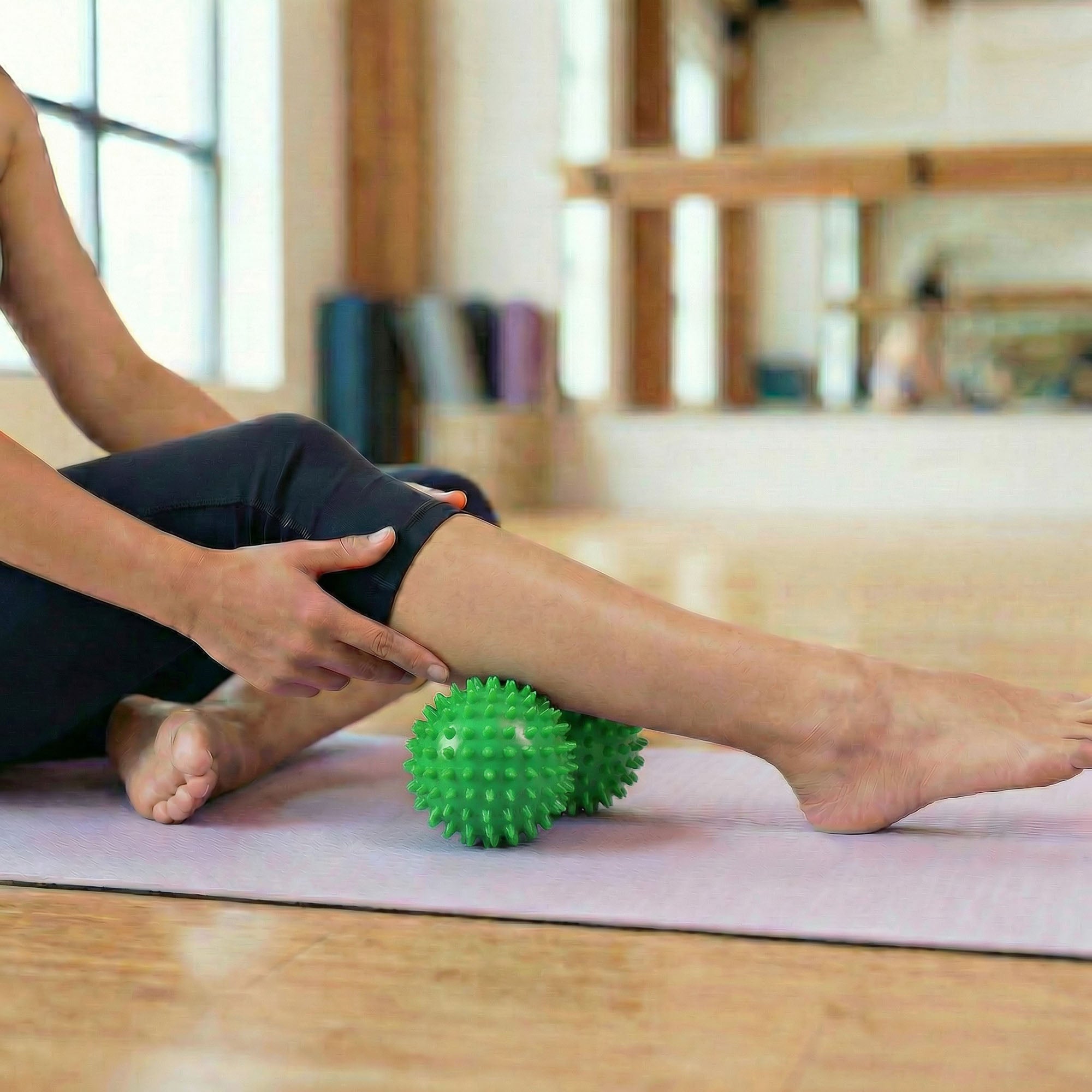 Anna-Kaci 4-PC Textured Peanut Massage Ball for Deep Tissue Spine and Muscle Relief