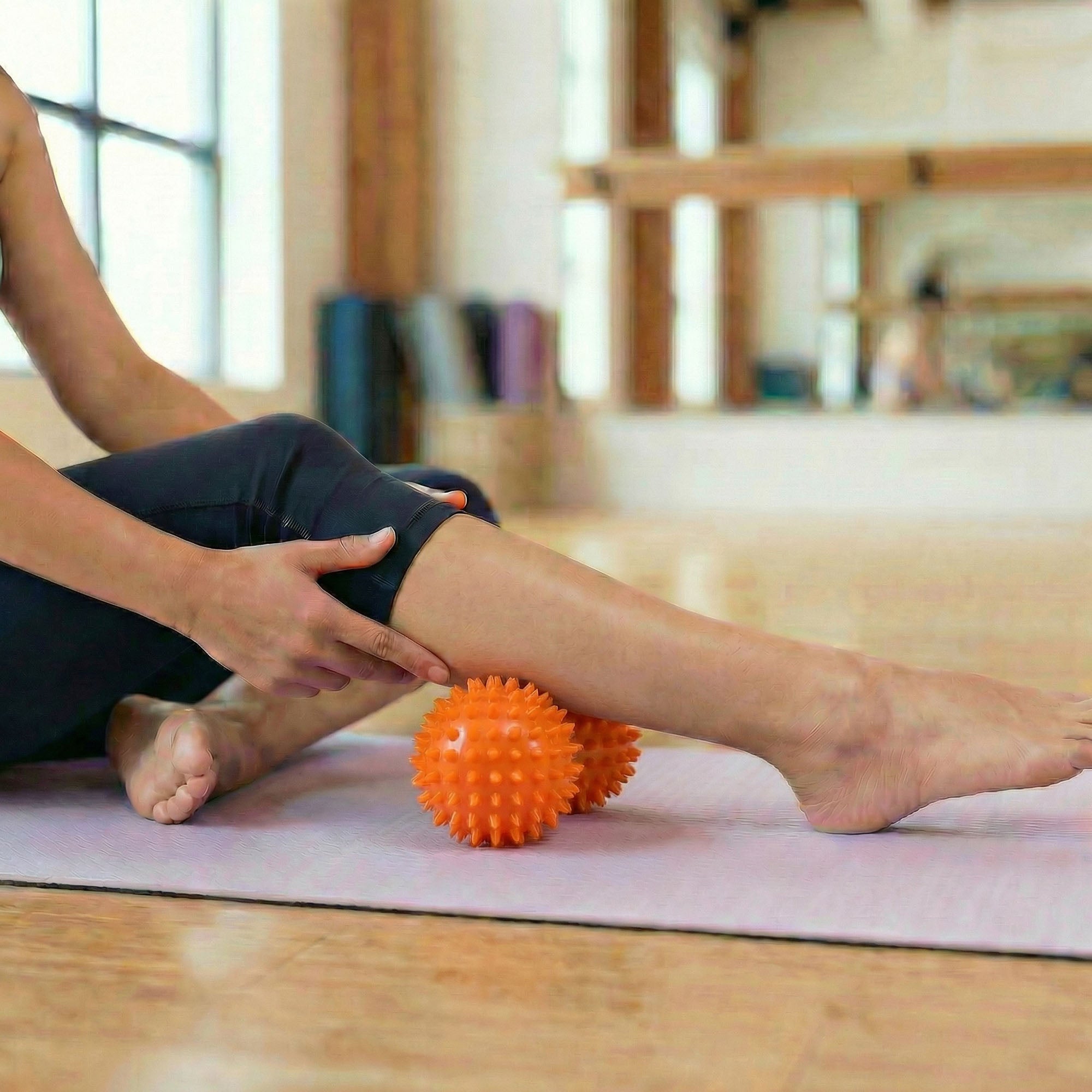 Anna-Kaci 4-PC Textured Peanut Massage Ball for Deep Tissue Spine and Muscle Relief