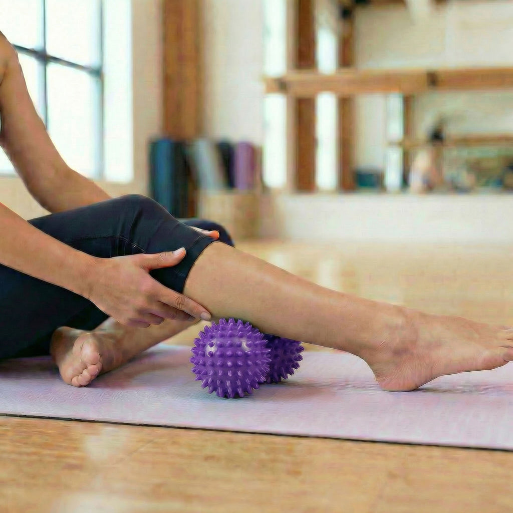 Anna-Kaci 4-PC Textured Peanut Massage Ball for Deep Tissue Spine and Muscle Relief