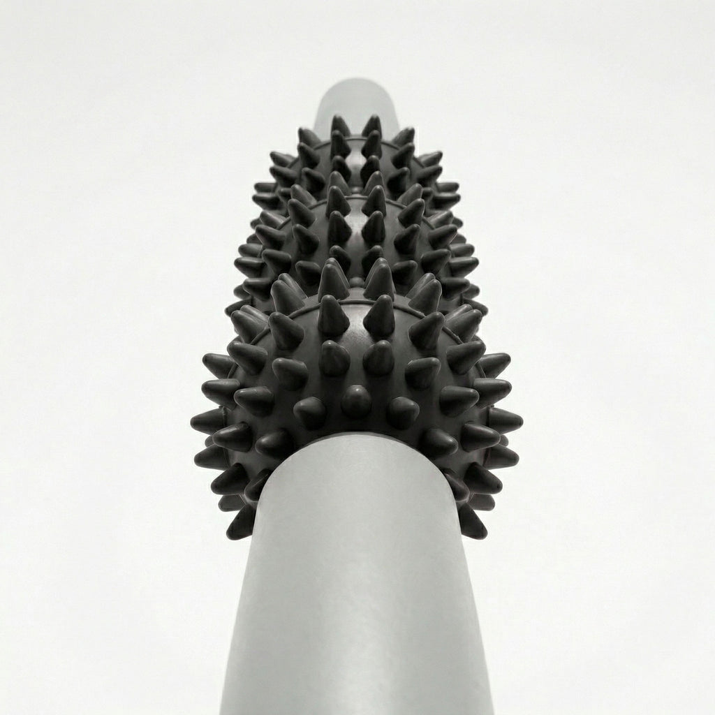 Anna-Kaci 2-PC Handheld Massage Roller with Textured Therapy Balls for Deep Tissue Relief