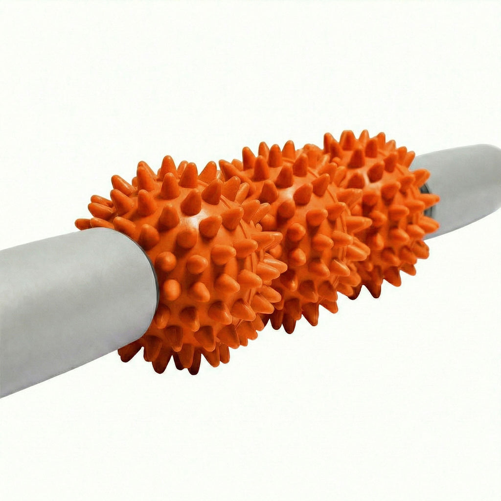 Anna-Kaci 2-PC Handheld Massage Roller with Textured Therapy Balls for Deep Tissue Relief