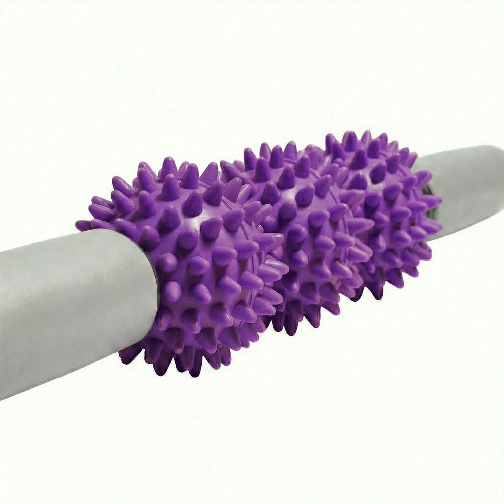 Anna-Kaci 2-PC Handheld Massage Roller with Textured Therapy Balls for Deep Tissue Relief
