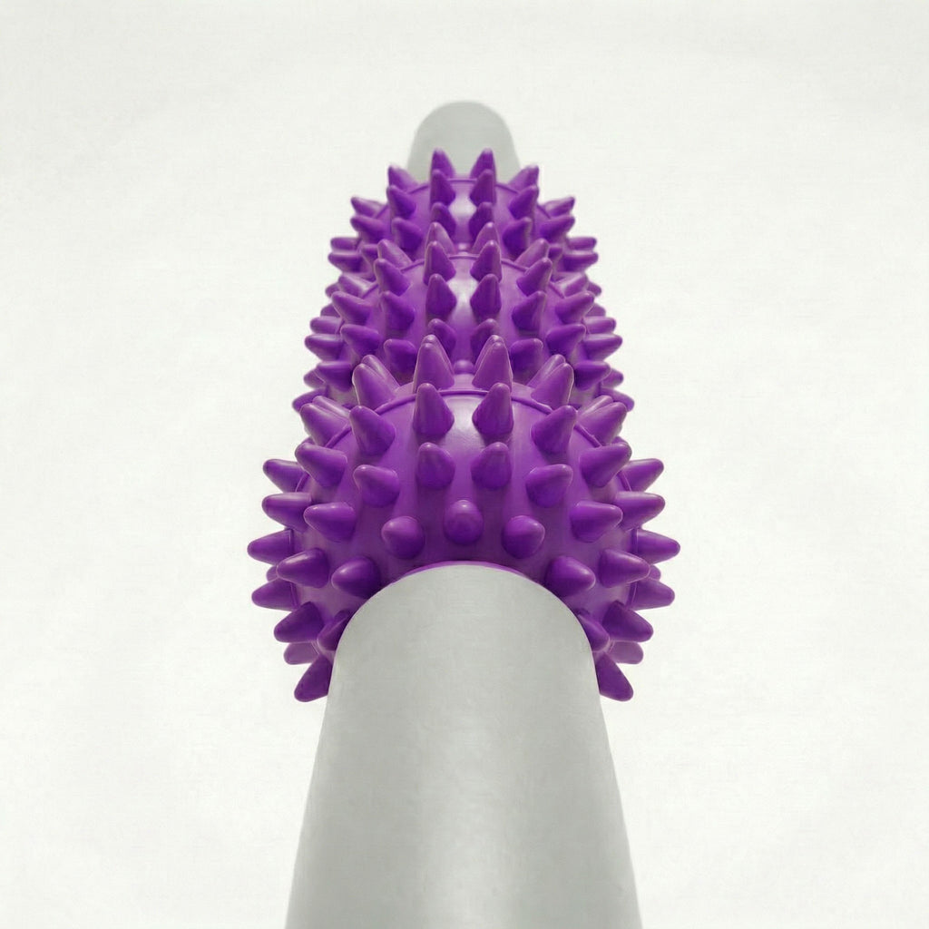 Anna-Kaci 2-PC Handheld Massage Roller with Textured Therapy Balls for Deep Tissue Relief