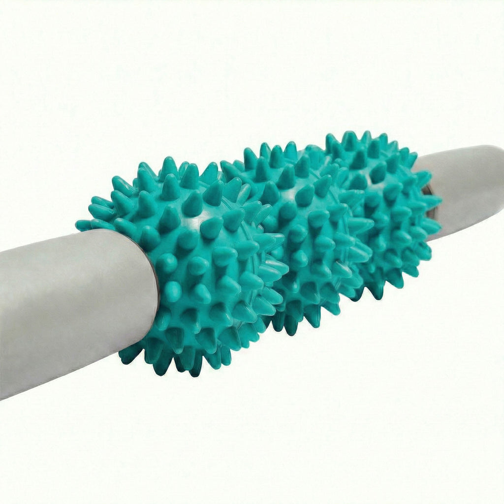Anna-Kaci 2-PC Handheld Massage Roller with Textured Therapy Balls for Deep Tissue Relief