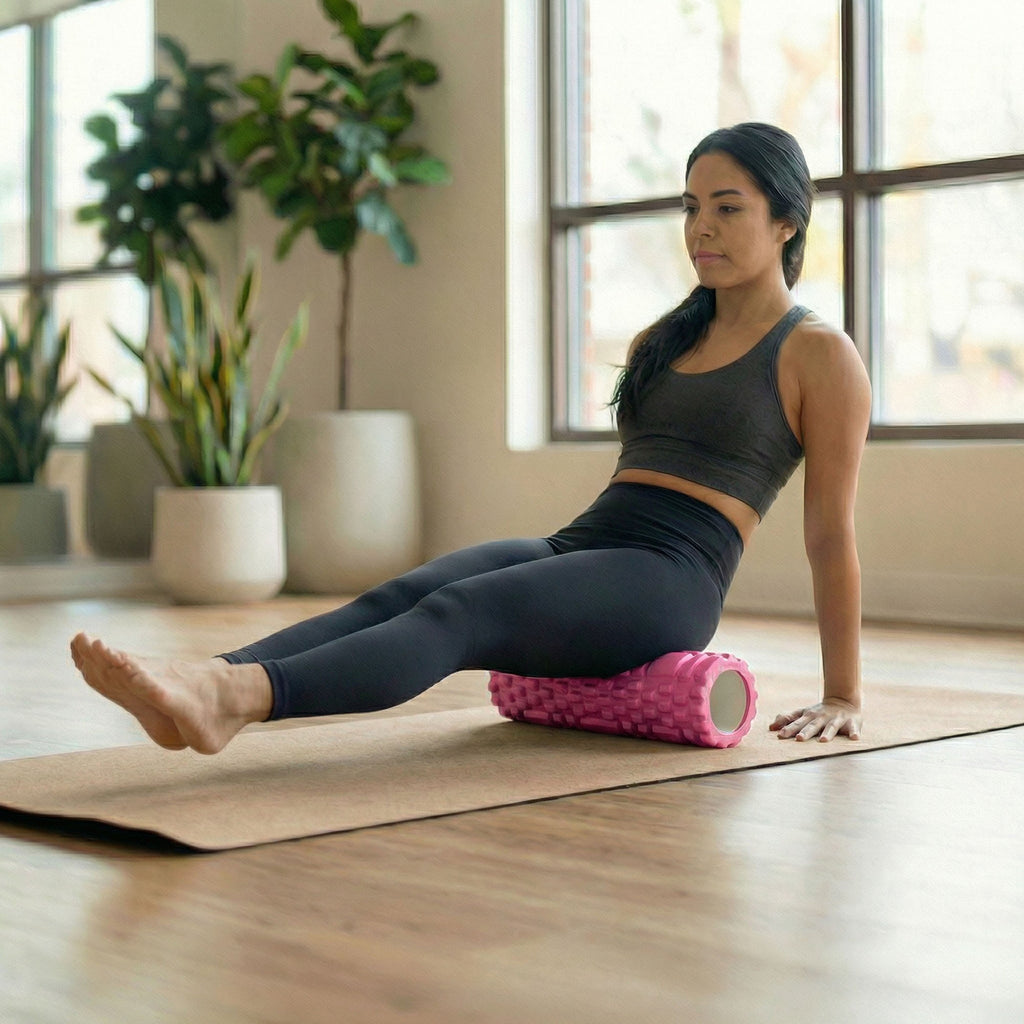Anna-Kaci 2-PC Textured Foam Roller for Deep Tissue Muscle Recovery and Mobility