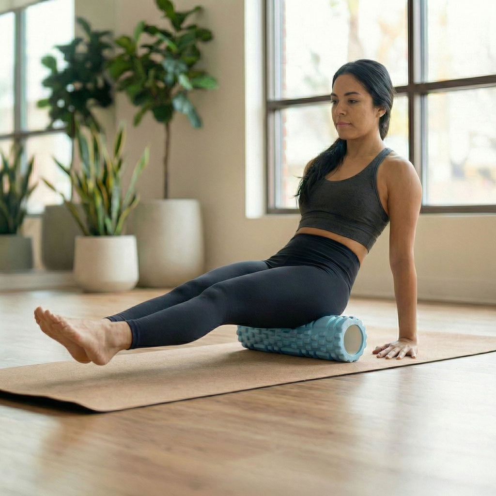 Anna-Kaci 2-PC Textured Foam Roller for Deep Tissue Muscle Recovery and Mobility