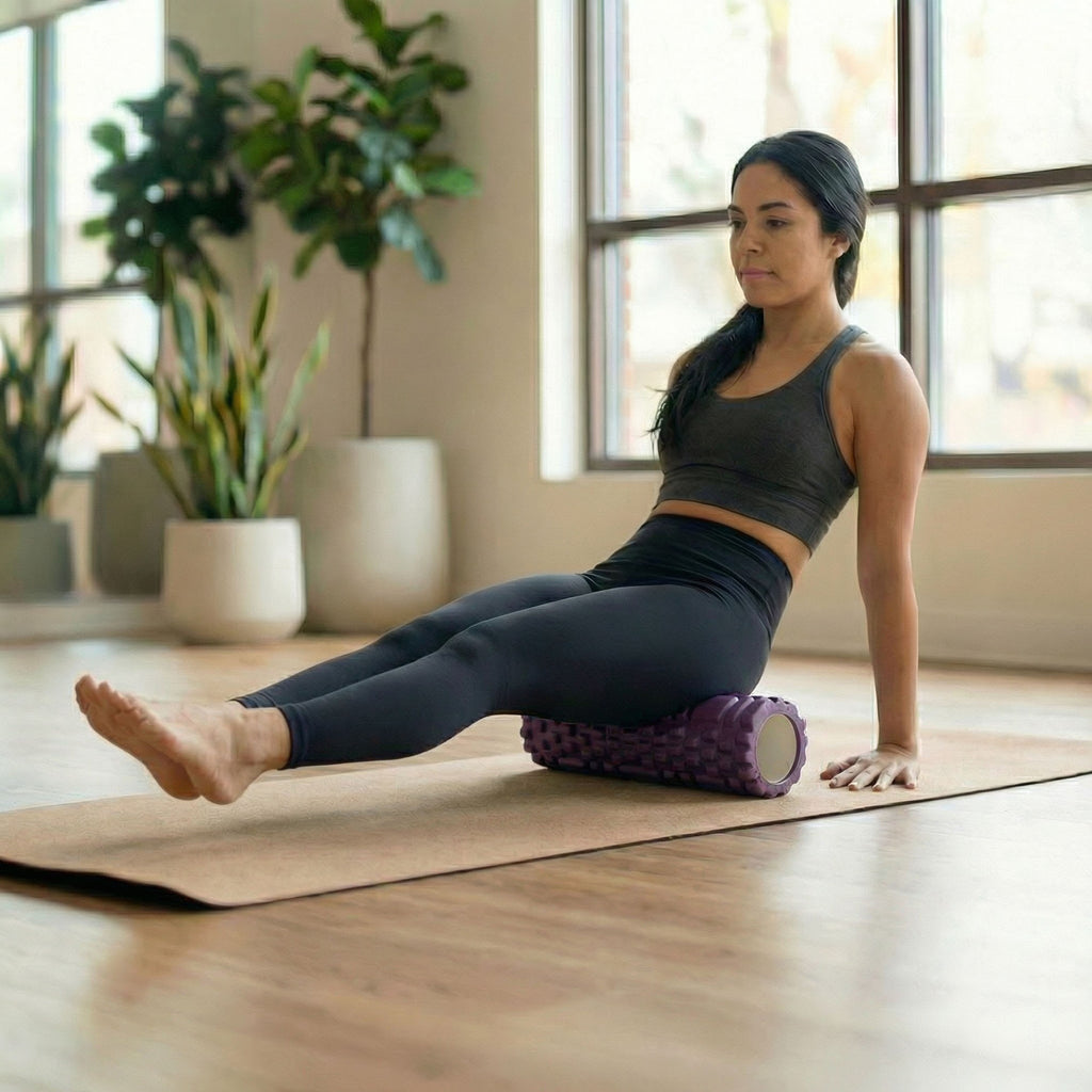 Anna-Kaci 2-PC Textured Foam Roller for Deep Tissue Muscle Recovery and Mobility